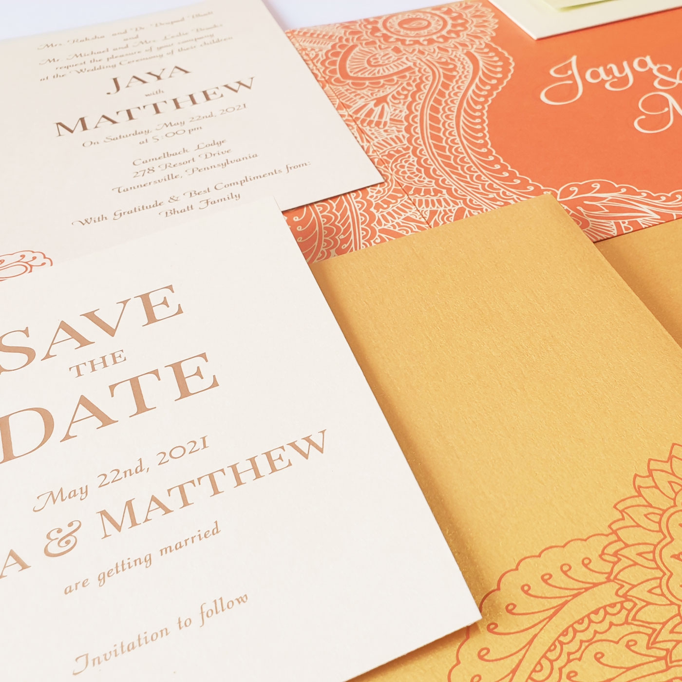 Modern Wedding Invitations  IndianWeddingCards - New Jersey - Branchburg ID1594521