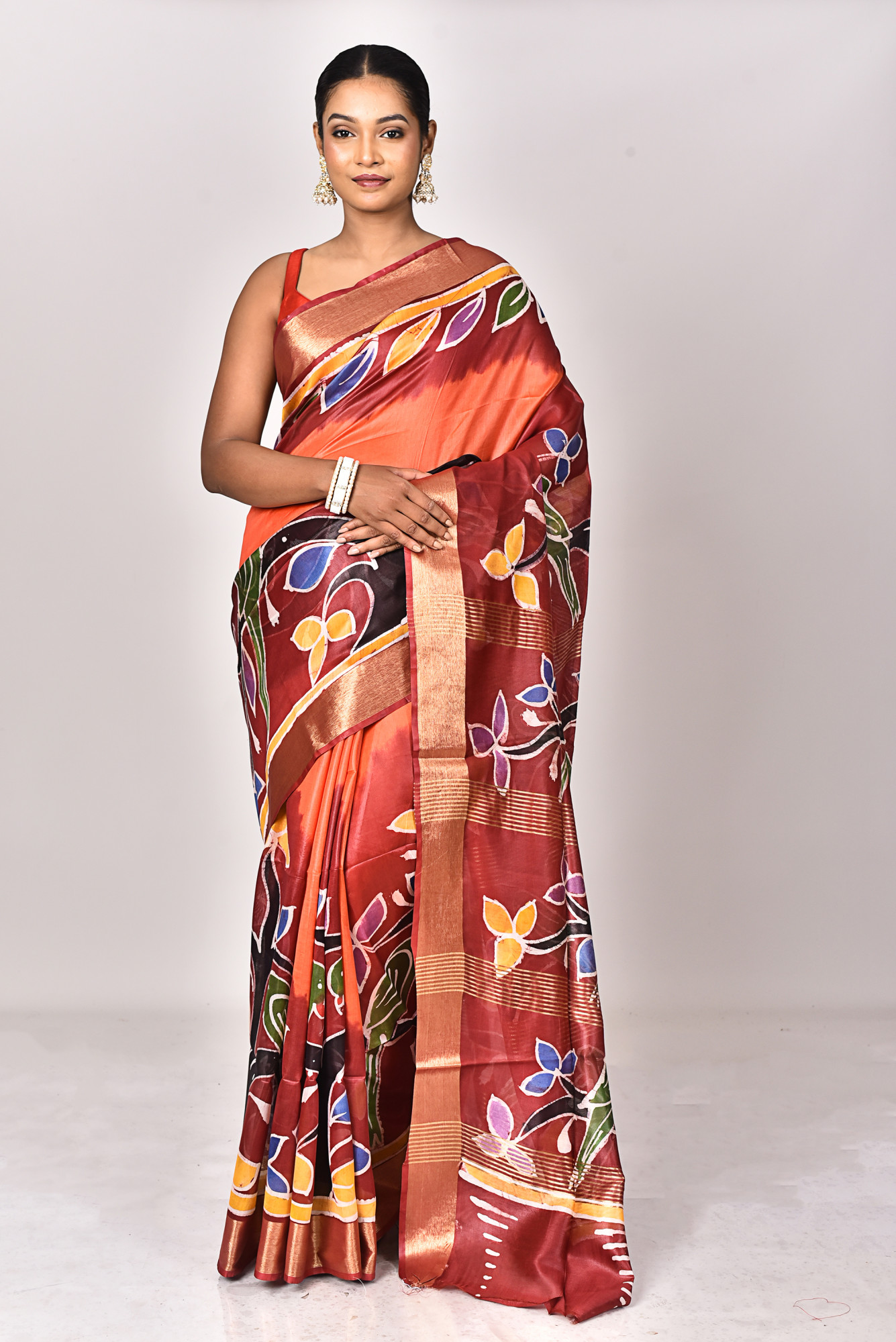 Chanderi Batik Saree - West Bengal - Kolkata ID1591667