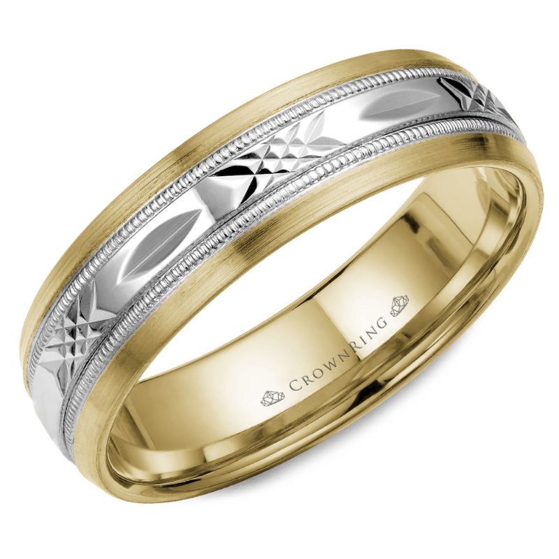 Crown Ring Carved Mens Wedding Band - Rhode Island - Cranston ID1544766
