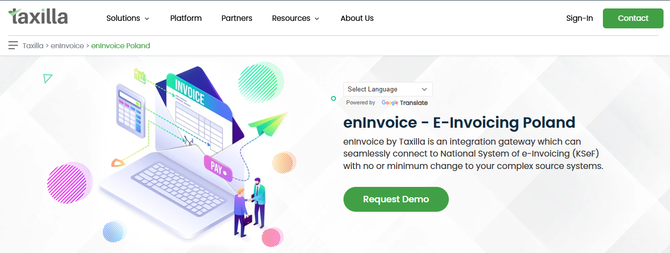 Taxillas eInvoicing solution for Poland - Andhra Pradesh - Hyderabad ID1602647
