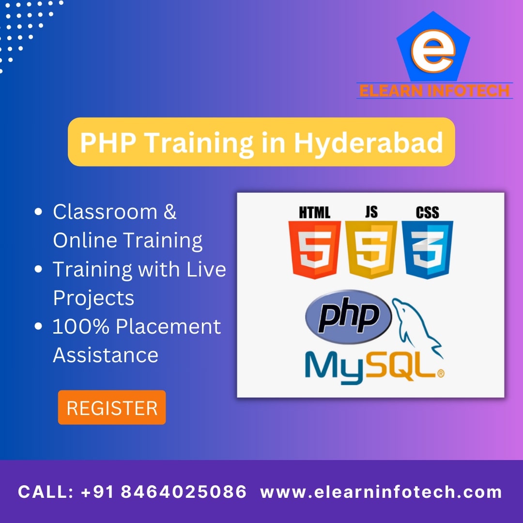 PHP Training Institute in Hyderabad  PHP Course - Andhra Pradesh - Hyderabad ID1535967