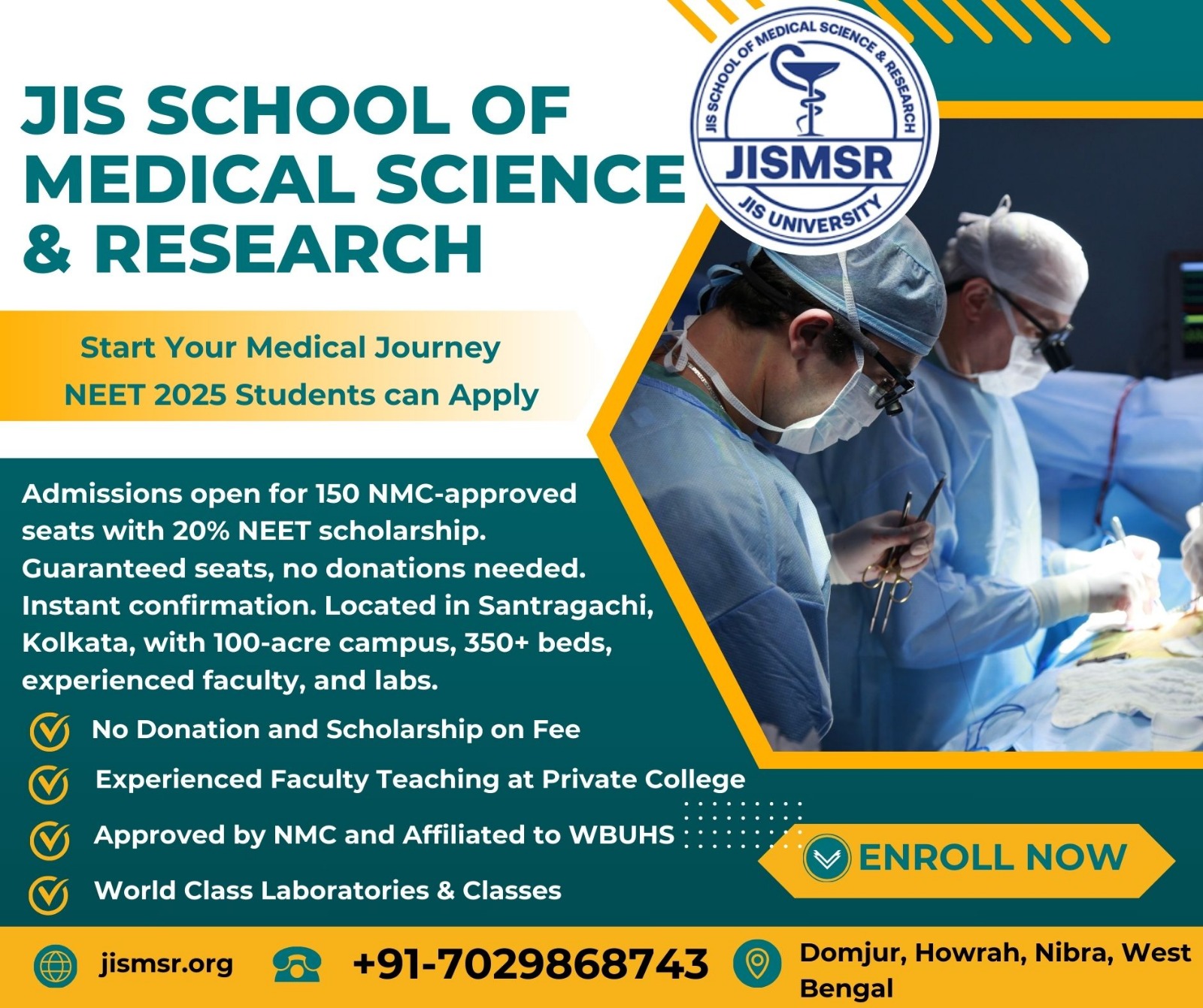 Become a Doctor in 2025  Join JIS School of Medical Scien - West Bengal - Kolkata ID1604606