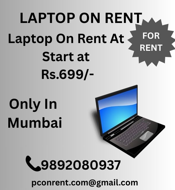 Laptop on rent at Rs 699 Mumbai Vashi Belapur Navimumba - Maharashtra - Mira Bhayandar ID1614856