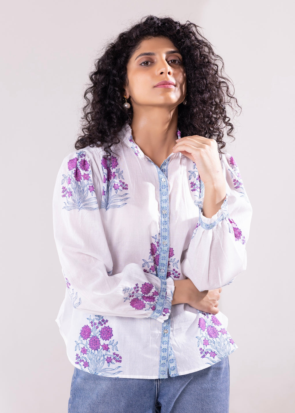 Shop Cotton jumpsuit shirts tops and tunics for women at R - Rajasthan - Jaipur ID1518447 2