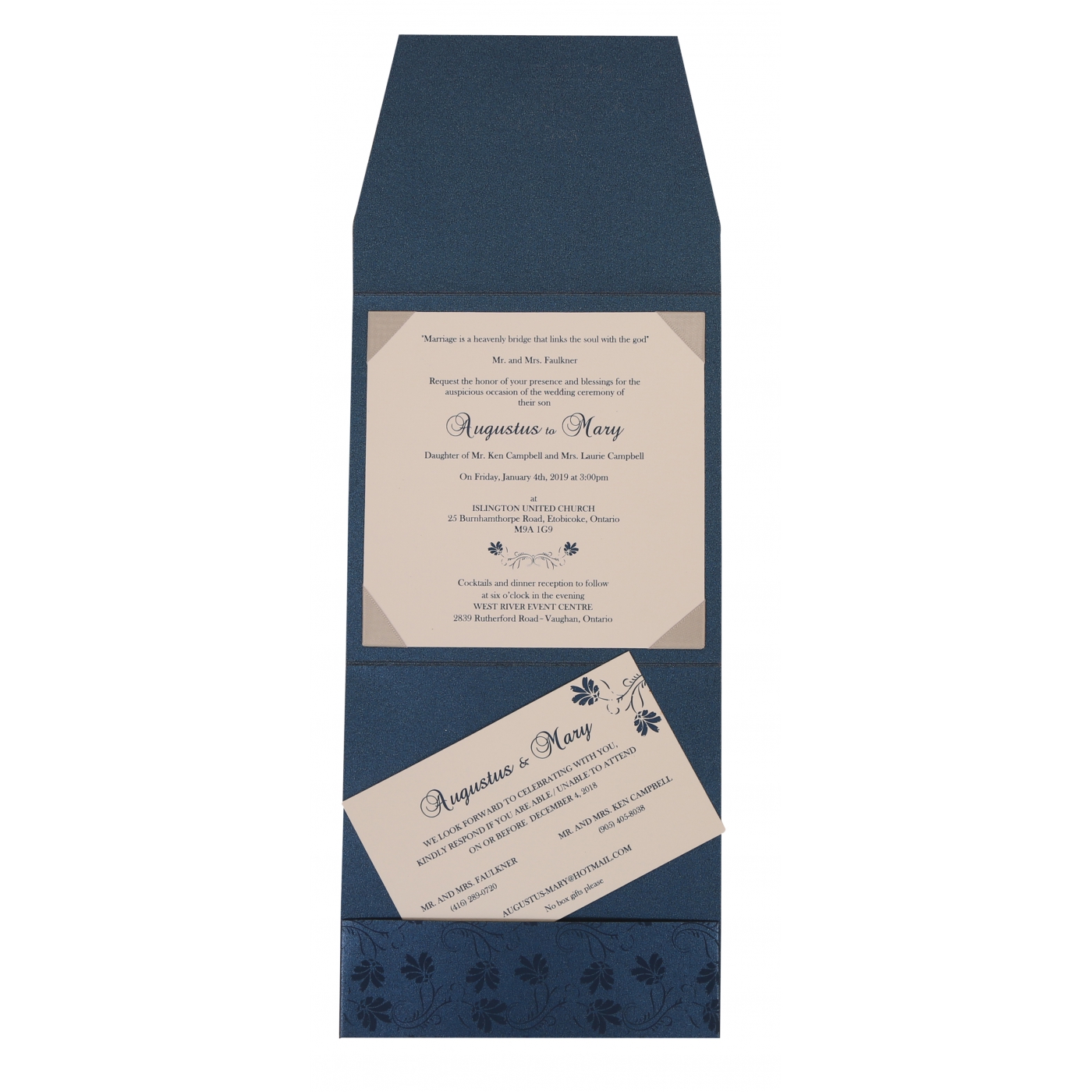 All in One Wedding Invitations  Convenient and Elegant Desi - California - Cupertino ID1586077 2