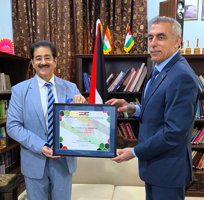 HE Abdallah M Abu Shawesh Presented with Patronship of In - Delhi - Delhi ID1614549