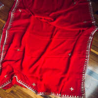 Buy Chiffon Cherry Red Gota Patti Saree Online - Rajasthan - Jaipur ID1552869