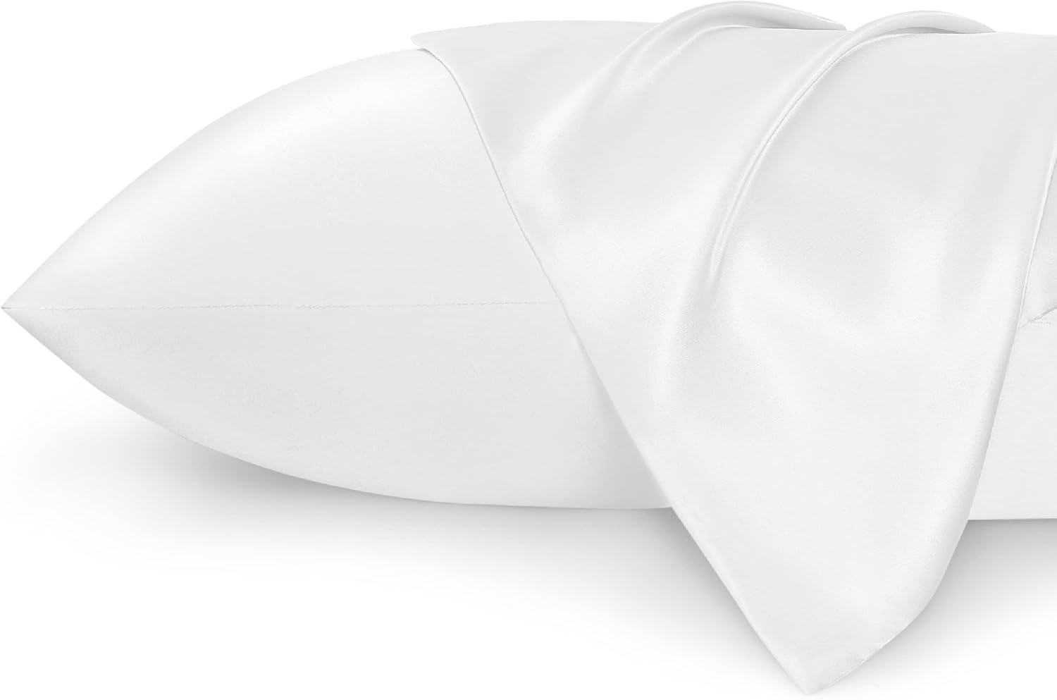 Bedsure King Size Satin Pillowcase Set of 2  Pure White Sil - New York - New York ID1595961