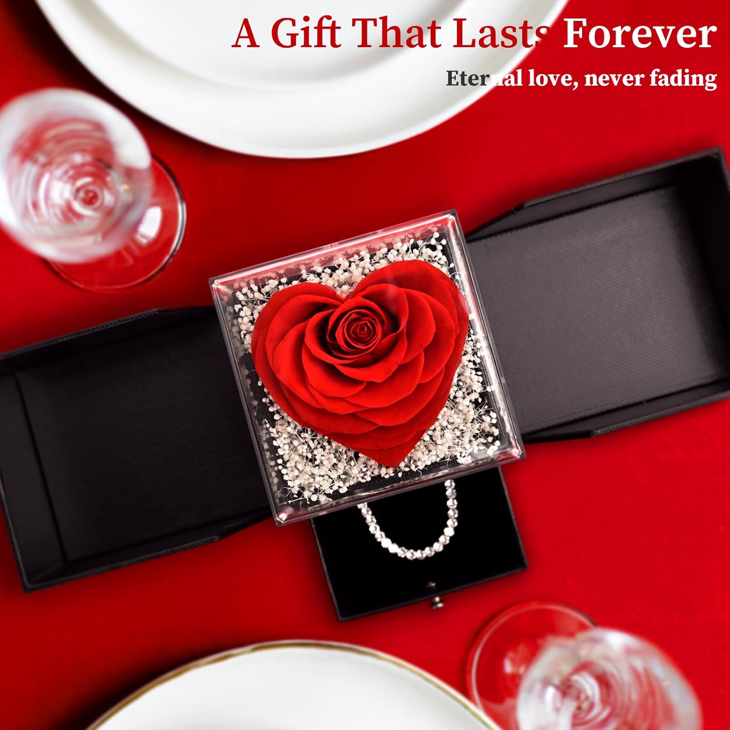 LIFELUM Valentines Day Gifts for Women Heart Preserved Rose - New York - Albany ID1594981 2