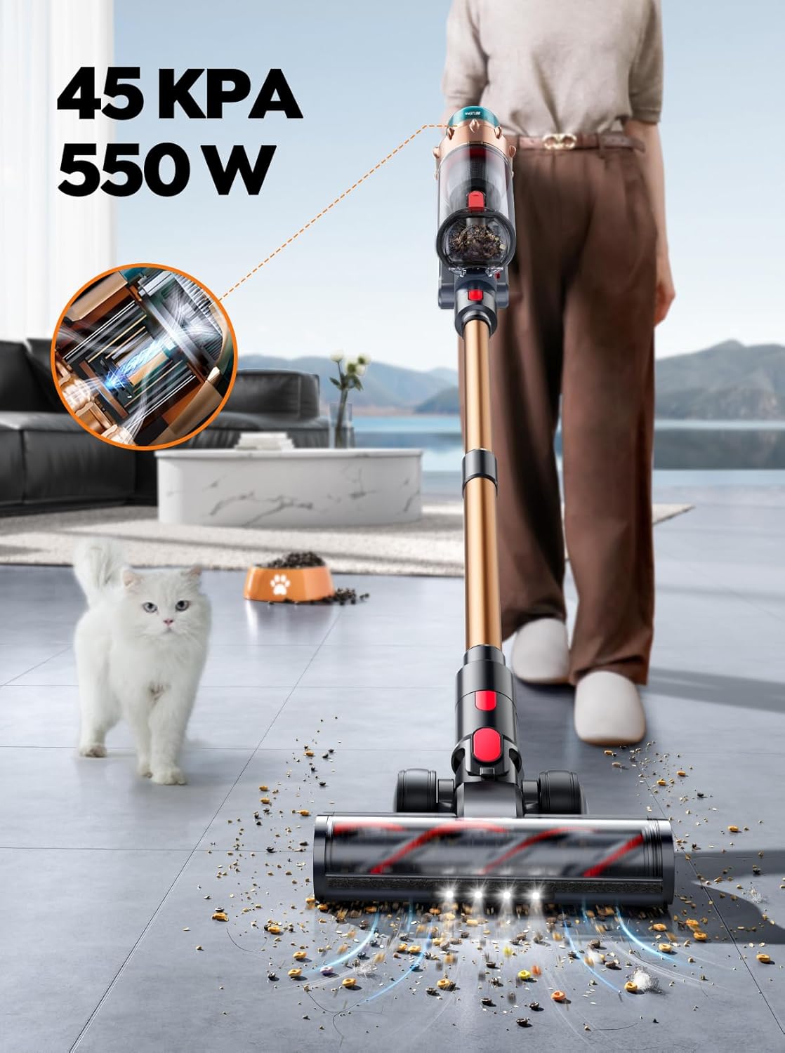 Cordless Vacuum Cleaner 550W 45KPA 60 Mins Runtime SelfSta - New York - Albany ID1595787 3