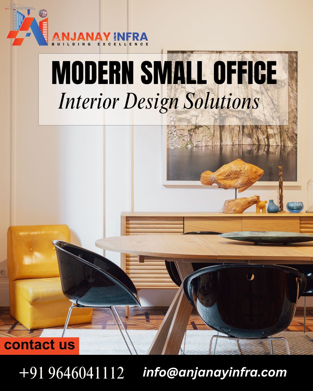 Modern Small Office Interior Design Solutions! - Chandigarh - Ludhiana ID1619235