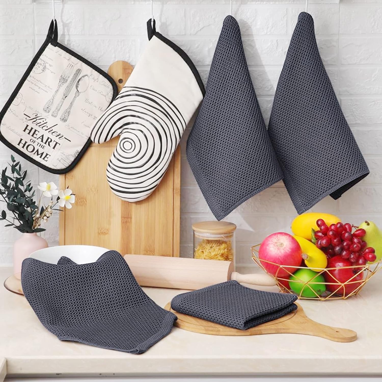 Homaxy 100 Cotton Waffle Weave Kitchen Dish Cloths Review - New York - New York ID1598982 2