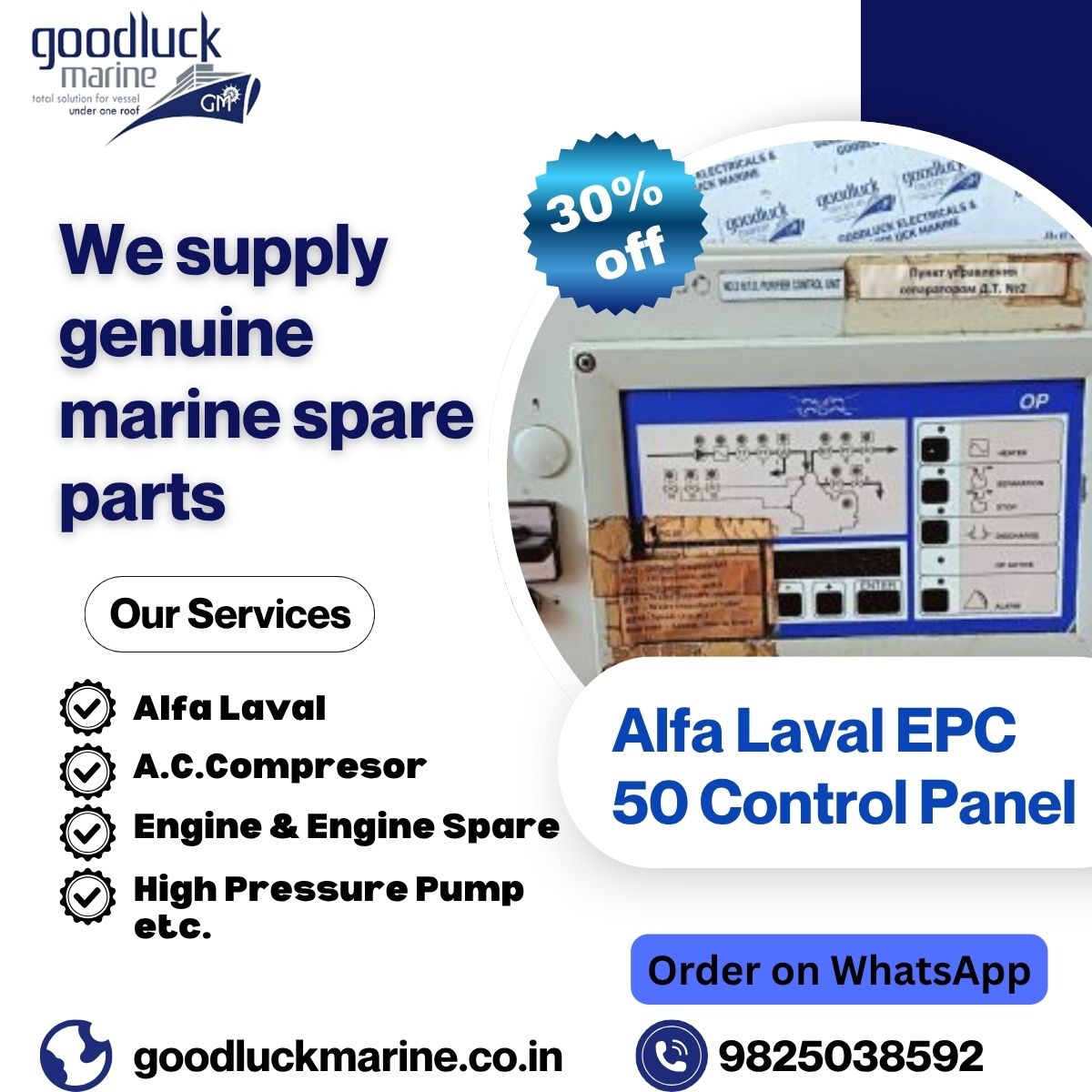 Alfa Laval EPC 50 Control Panel  Marine Automation Parts - Gujarat - Bhavnagar ID1616925