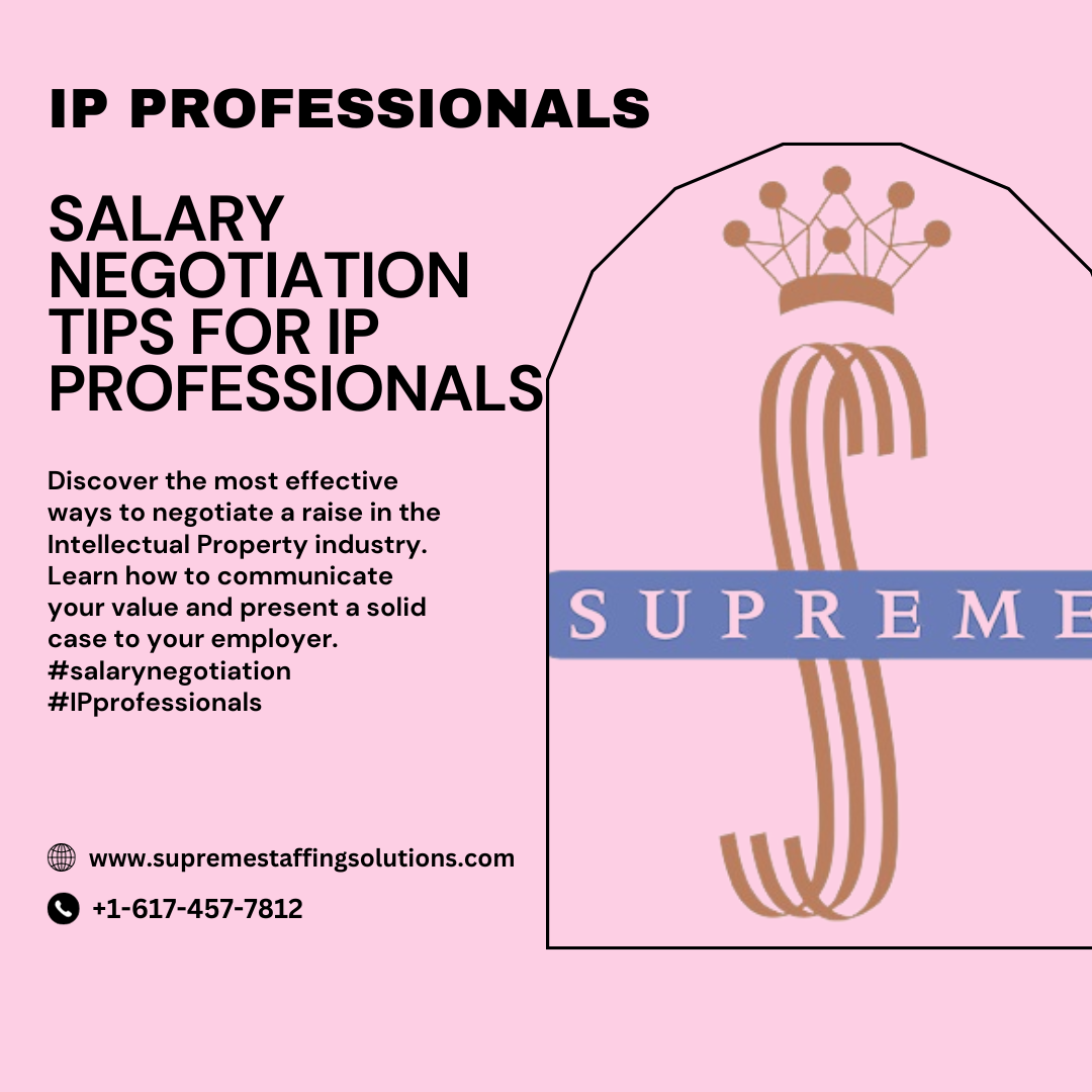 Salary Negotiation Tips for IP Professionals - Massachusetts - Boston ID1532690