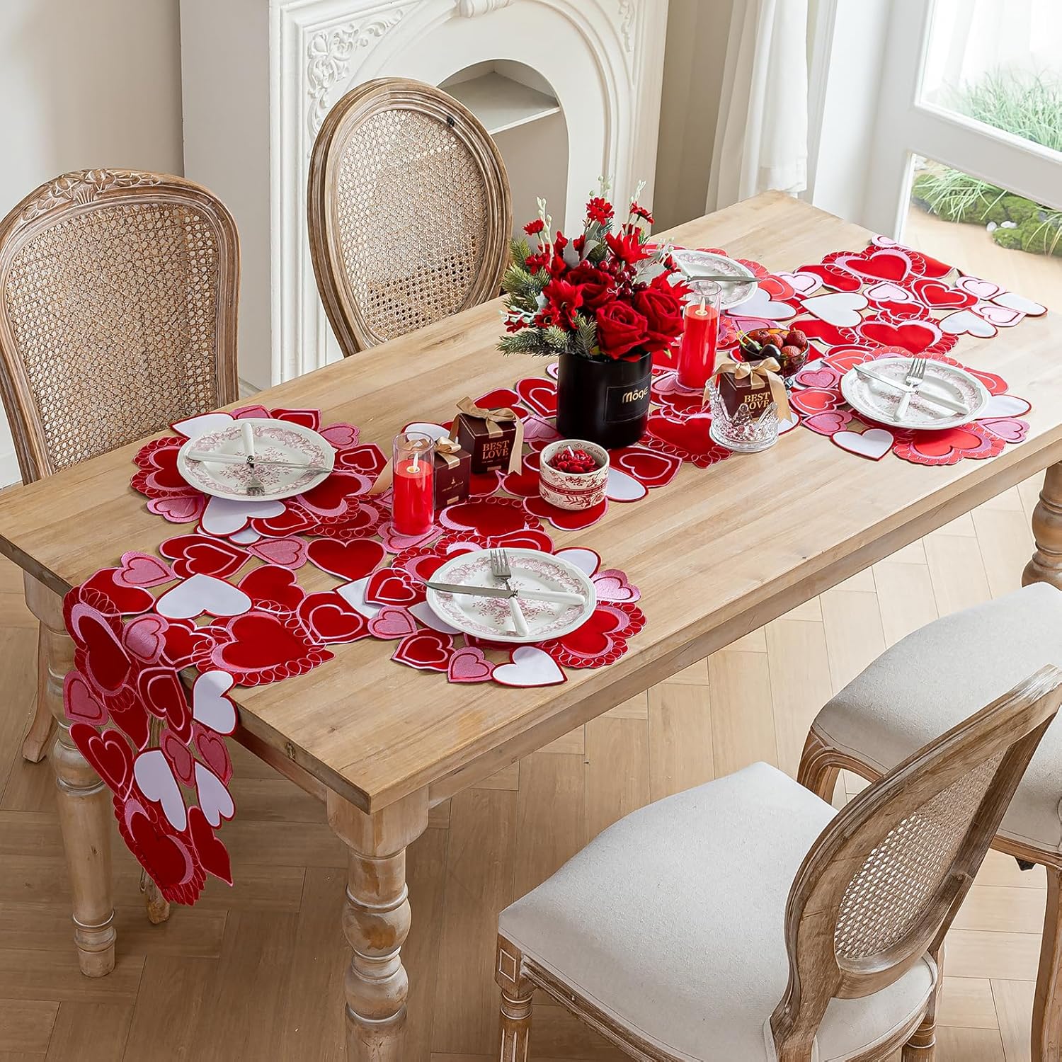 Joy fol Day Valentines Day Table Runner Embroidered Sweet R - New York - Albany ID1595430 2