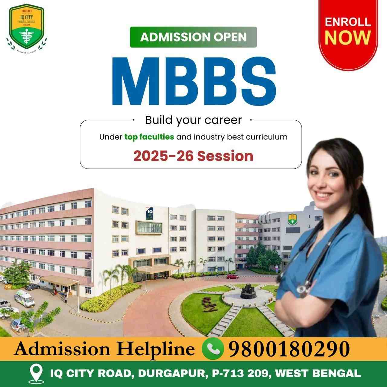 Apply Now for MBBS Admission 2025 at IQ City Medical College - West Bengal - Durgapur ID1610193