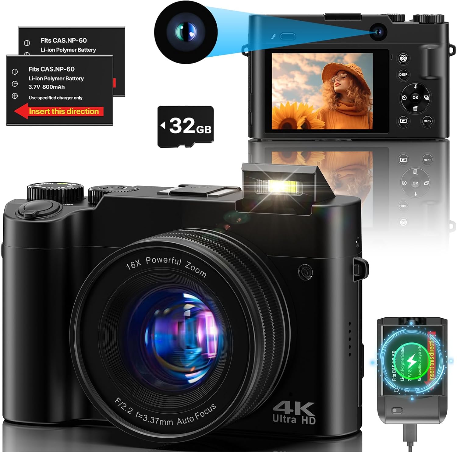 4K Digital Camera 64MP Dual Cameras for Photography Autofoc - New York - Albany ID1585852