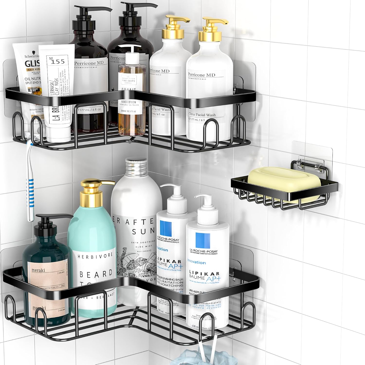 Moforoco Adhesive Corner Shower Caddy - New Jersey - Jersey City ID1593986