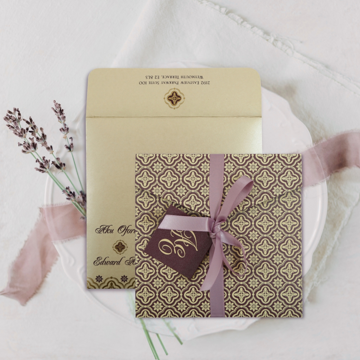 All in One Wedding Invitations  Convenient and Elegant Desi - Massachusetts - Boston ID1602804