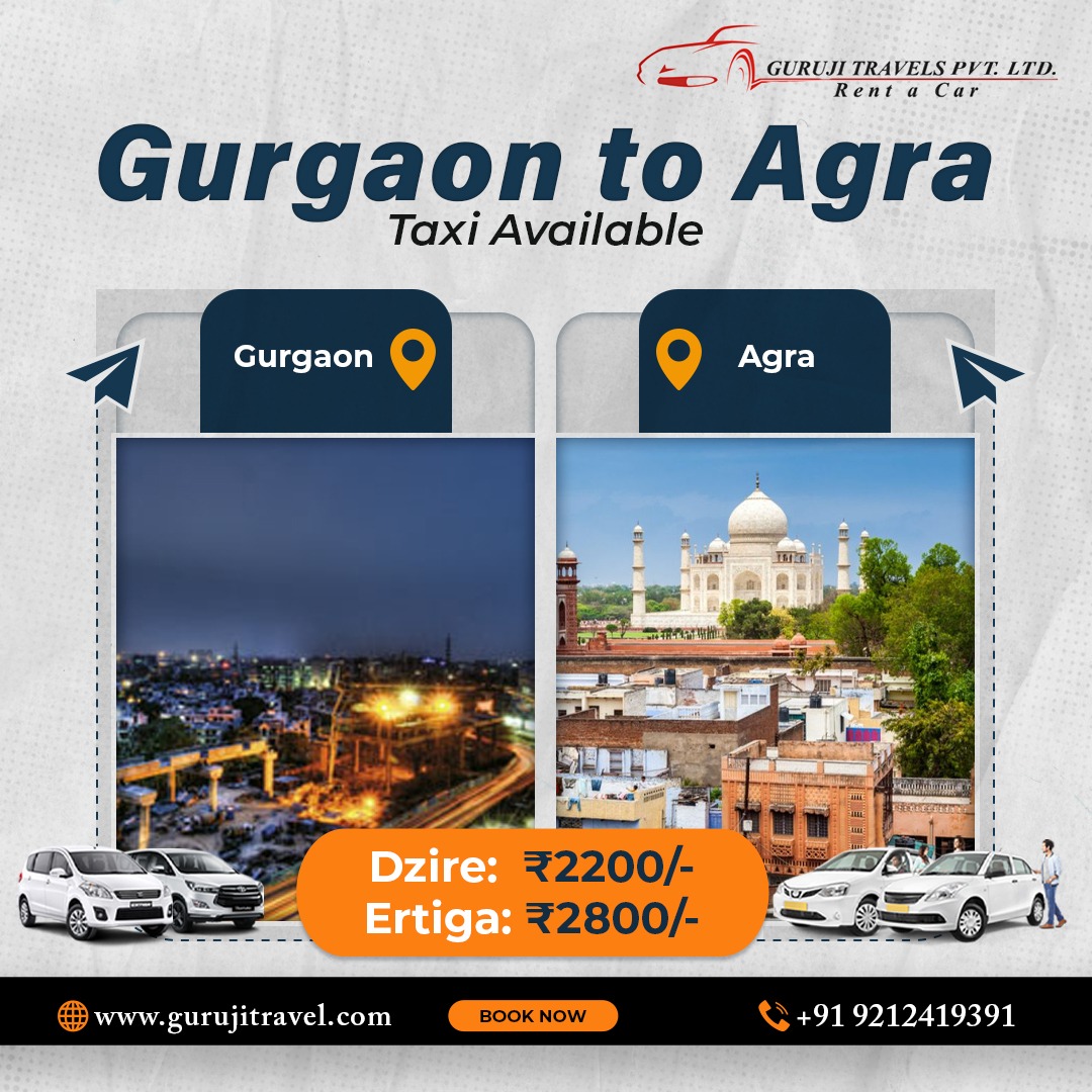 Gurgaon to Agra Taxi with Guruji Travels Pvt Ltd - Delhi - Delhi ID1538692