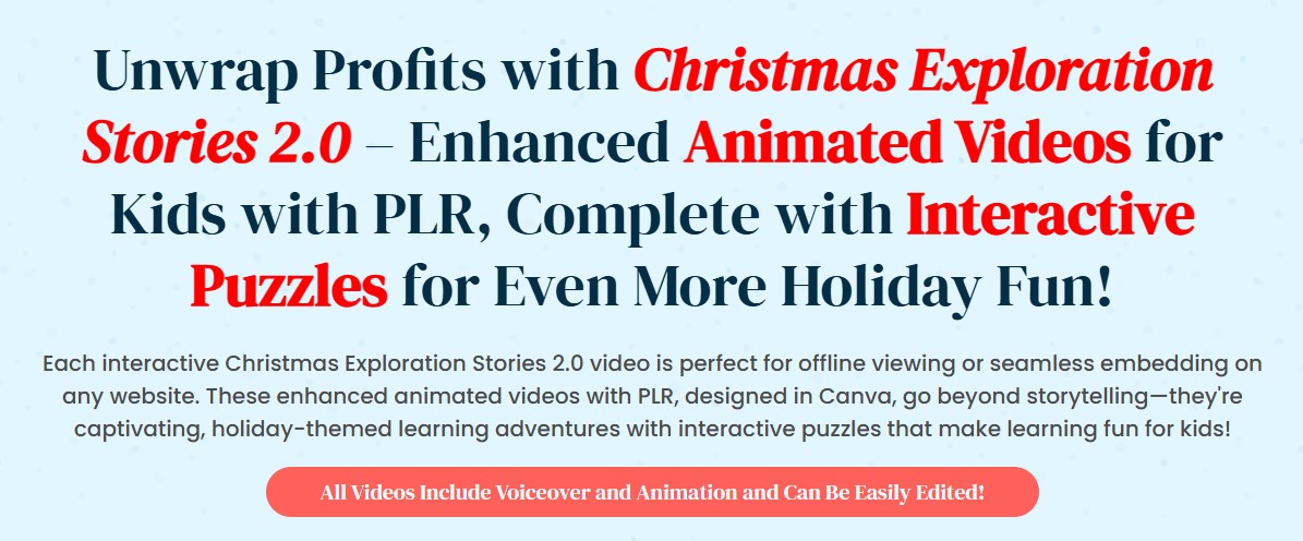 Christmas Exploration Stories 20  PLR CANVA Review - New York - Albany ID1588343
