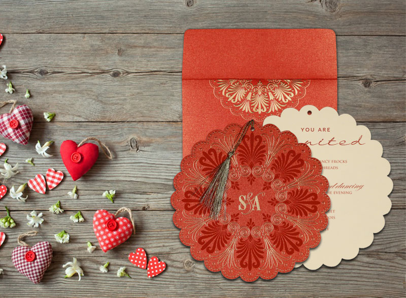 Elegant Embossed Wedding Cards  Save the Date  Floral Embo - Massachusetts - Cambridge ID1587037