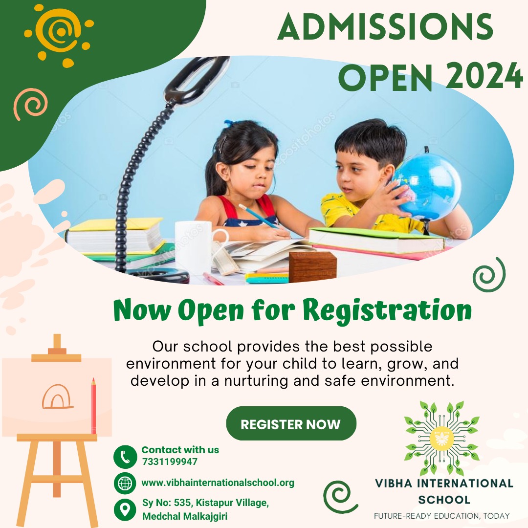 Vibha International School Admissions Open for Academic Year - Andhra Pradesh - Hyderabad ID1544031