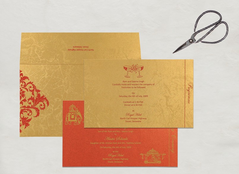 Beautiful South Indian Wedding Cards  Custom South Indian I - New Jersey - Jersey City ID1601068 2