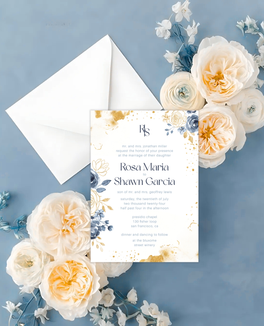 Single Sheet Wedding Invitations  Custom Wedding Cards Onli - North Carolina - Charlotte ID1605686