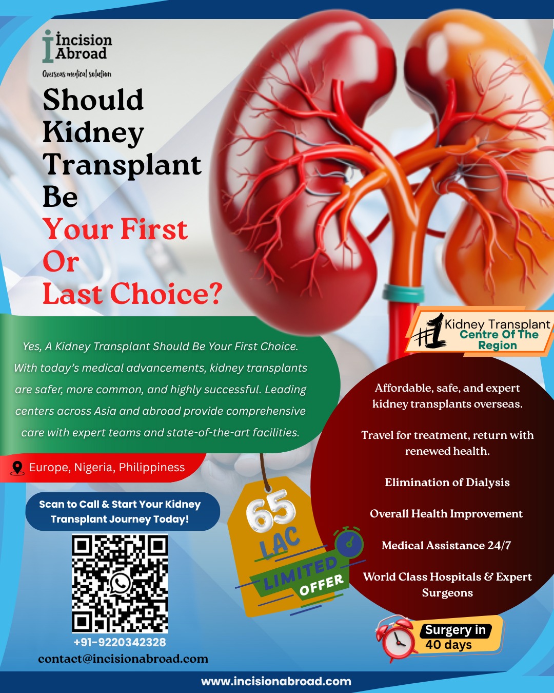 Affordable  Trusted Kidney Transplant Services Abroad  Boo - Delhi - Delhi ID1607915