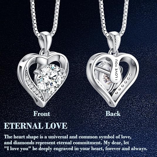 Moissanite Necklace for Women 13 Carat Heart Necklace  - New York - Albany ID1594962 2