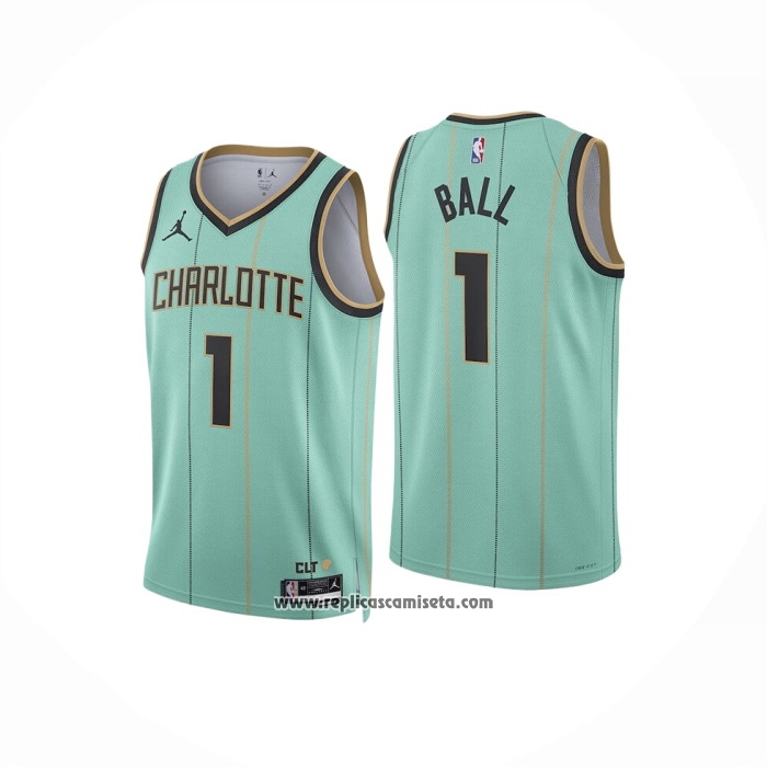Camiseta Charlotte Hornets Lonzo Ball 1 Ciudad 202425 Verd - Alabama - Birmingham ID1595648