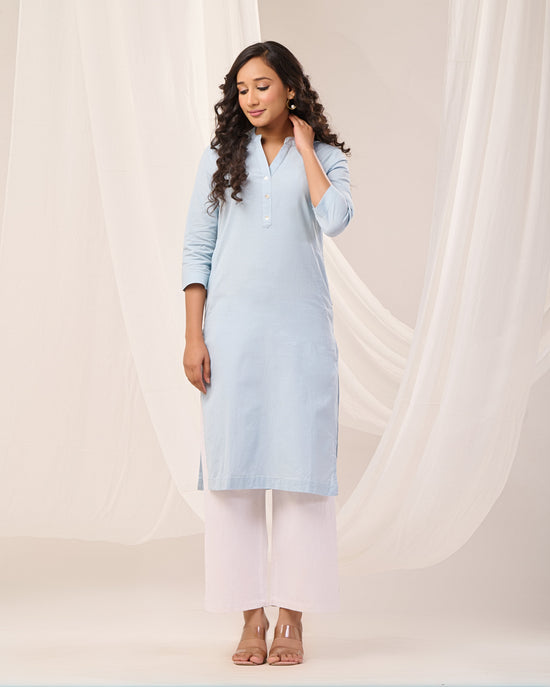 Linen Short Kurta  Swaach - Rajasthan - Jaipur ID1609592 3