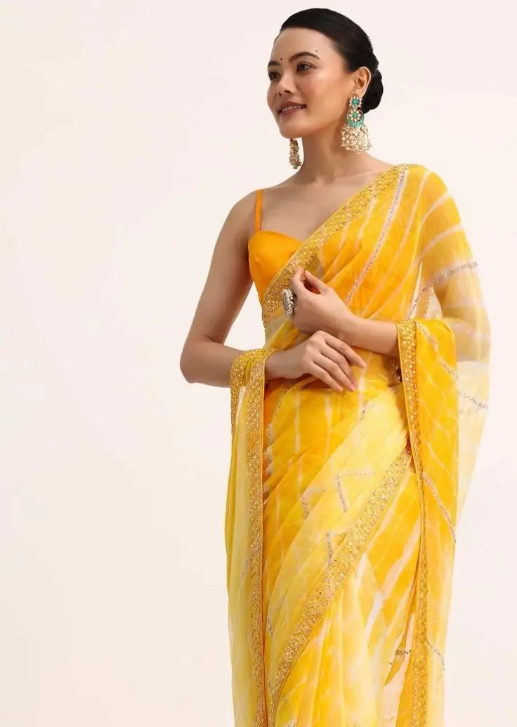 Chiffon Leheriya Sarees with Gota Patti  Rajasthani Fashion - Rajasthan - Jaipur ID1606791