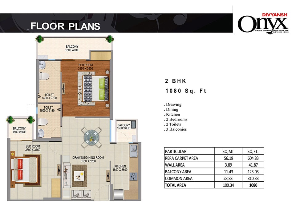 Divyansh Onyx  2 BHK  3BHK in Ghaziabad - Uttar Pradesh - Ghaziabad ID1597431 3
