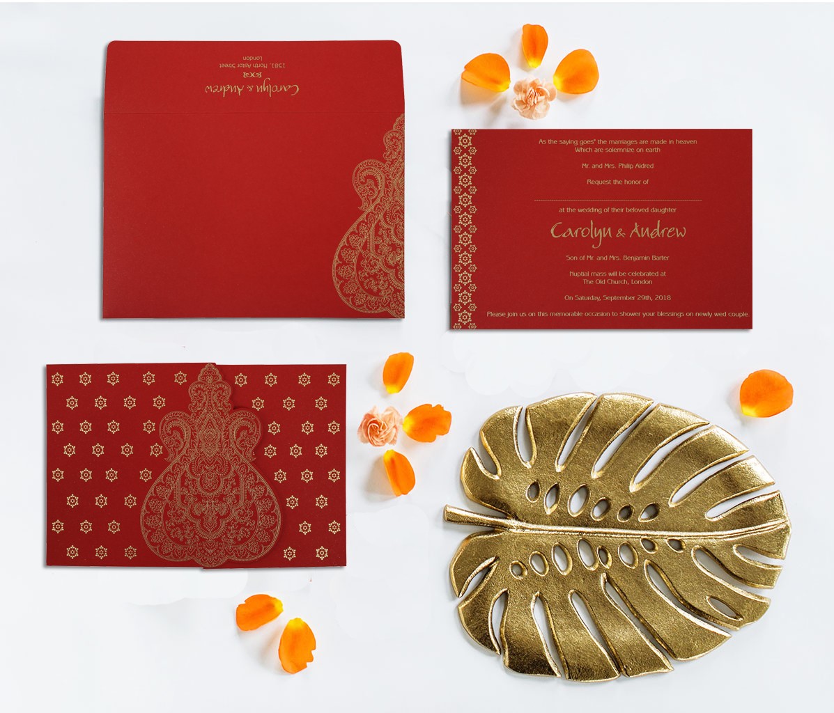 Traditional Wedding Invites  Enduring Charm - California - Los Angeles ID1606644