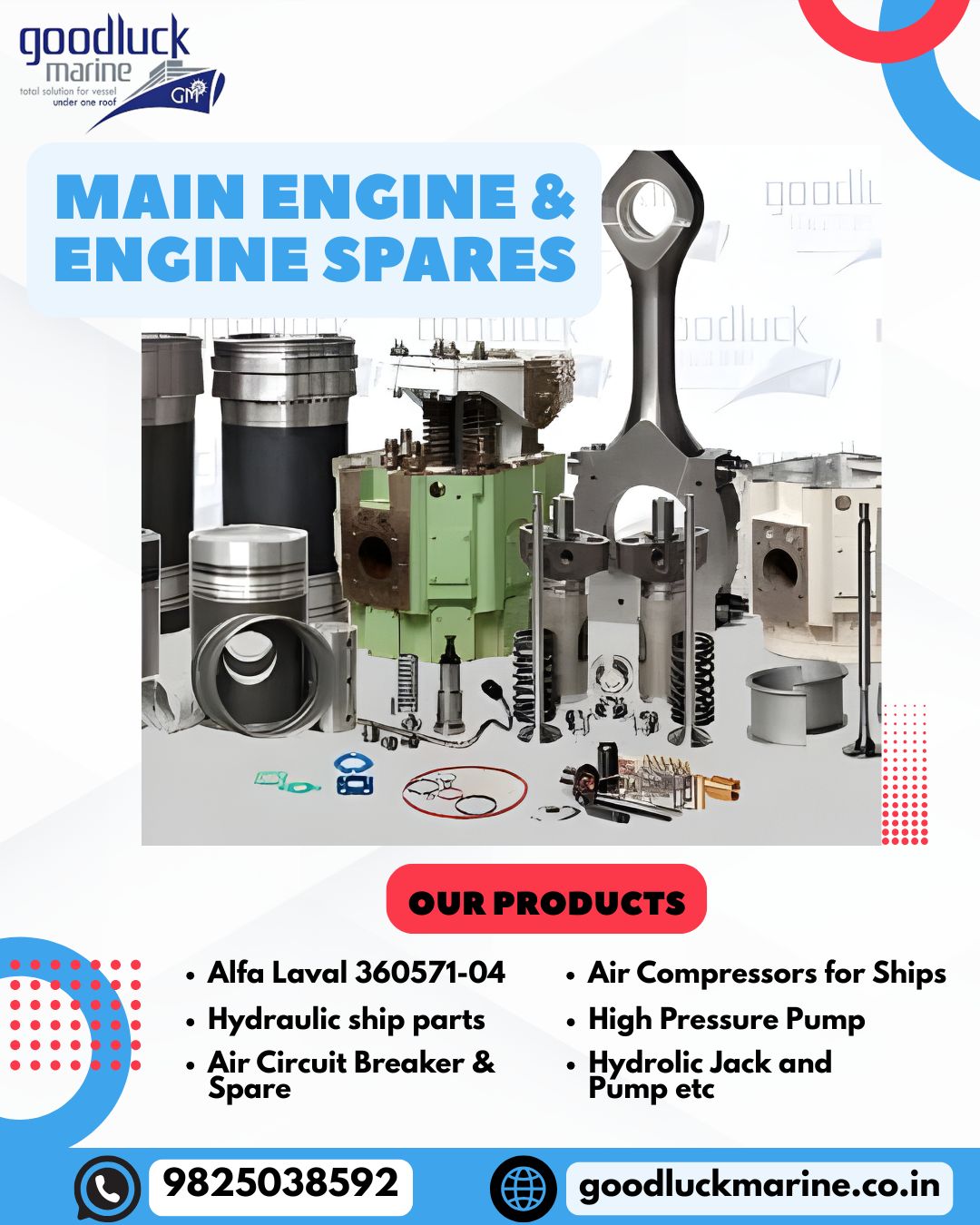 Main Engine  Engine Spares  Trusted Marine Supply - Gujarat - Bhavnagar ID1618921