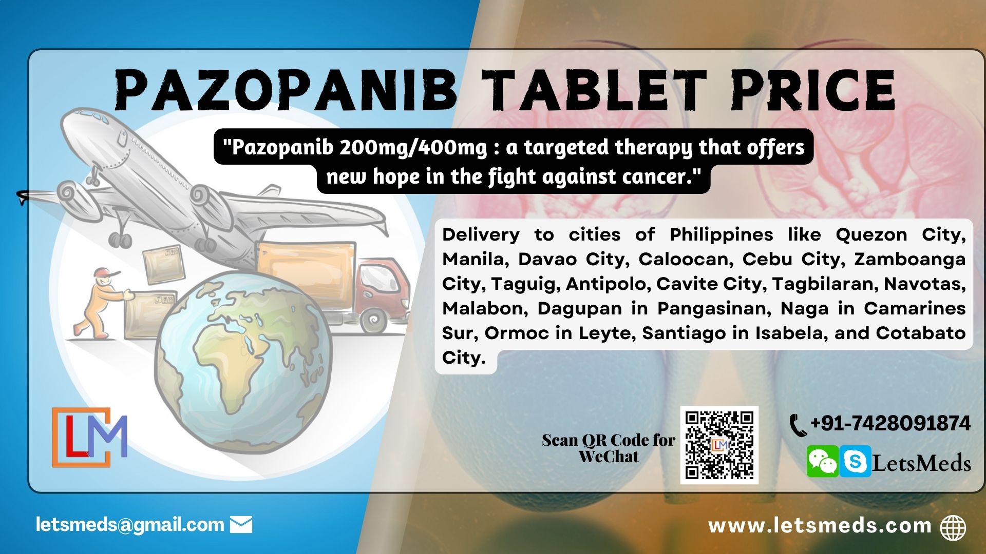 Pazopanib 400 mg Tablet Price Online Manila Philippines - Arizona - Gilbert ID1587593