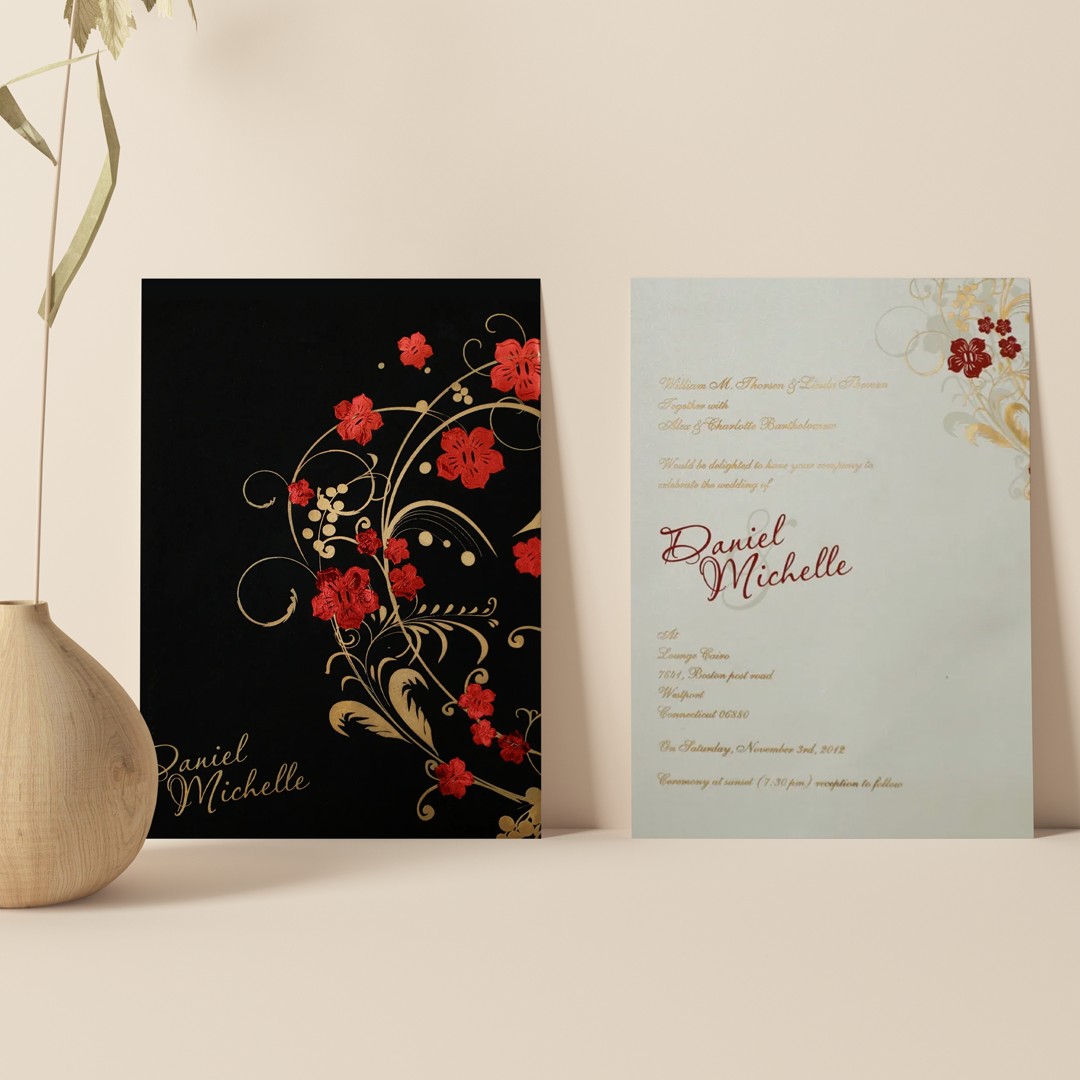 Floral Wedding Invitations  Charming Flower Designs - Colorado - Denver ID1608025