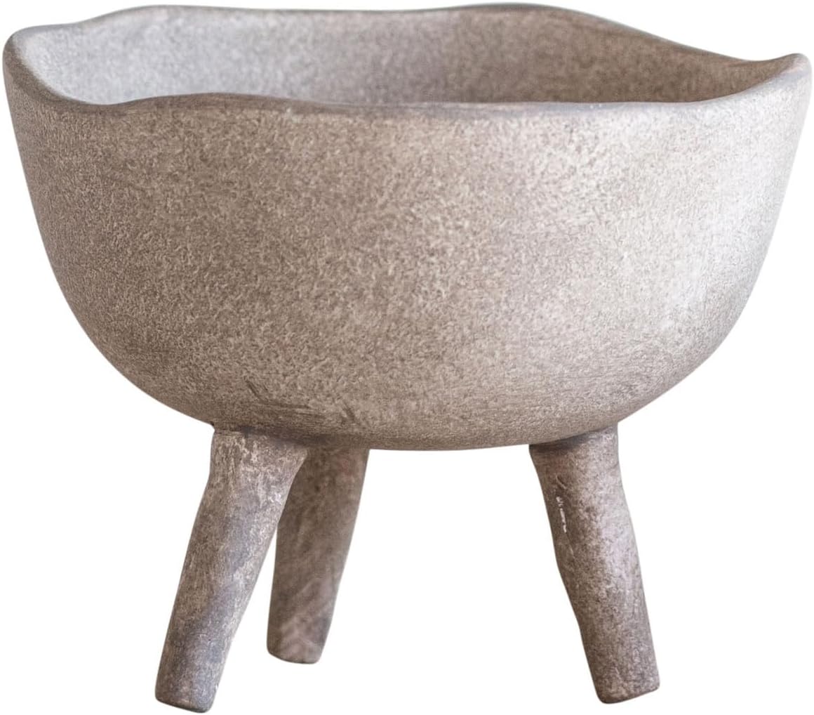 Creative CoOp Boho Terracotta Footed Planter with Organic E - New York - Albany ID1539369 2