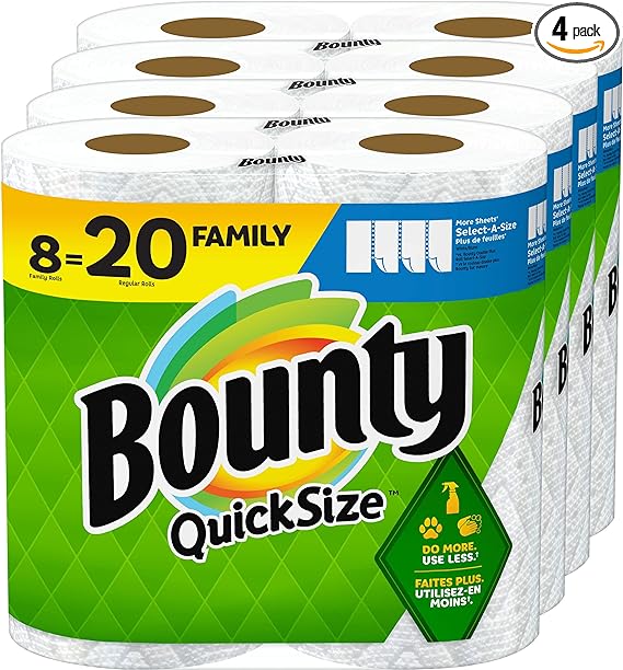 Bounty Quick Size Paper Towels White 8 Family Rolls  20 R - New York - Albany ID1551497