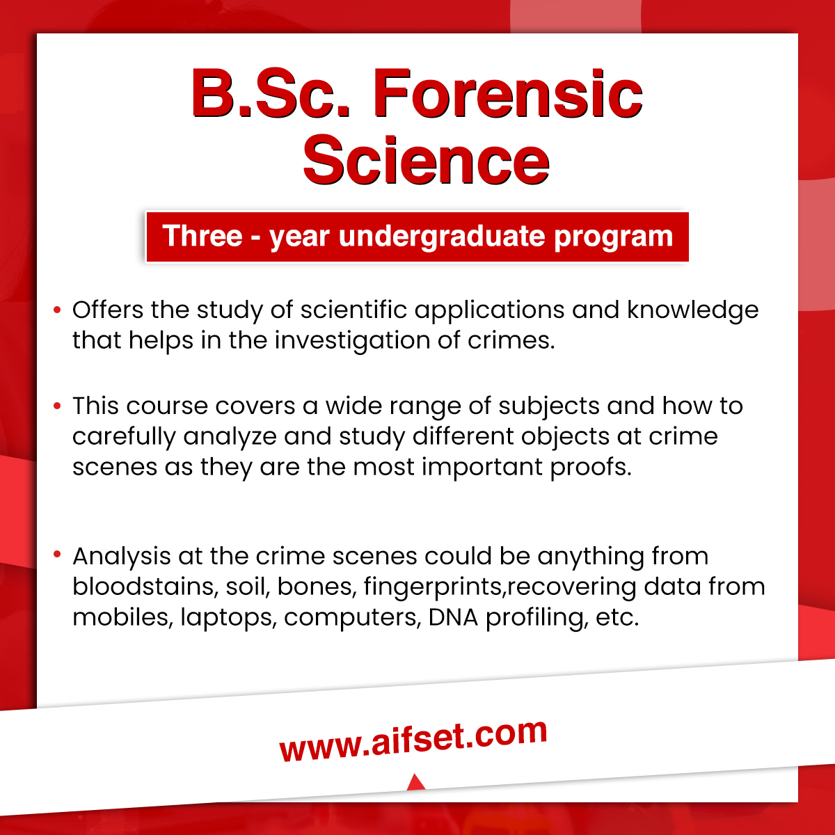 AIFSET All India Forensic Science Entrance Test EdInbox - Haryana - Gurgaon ID1555207 3