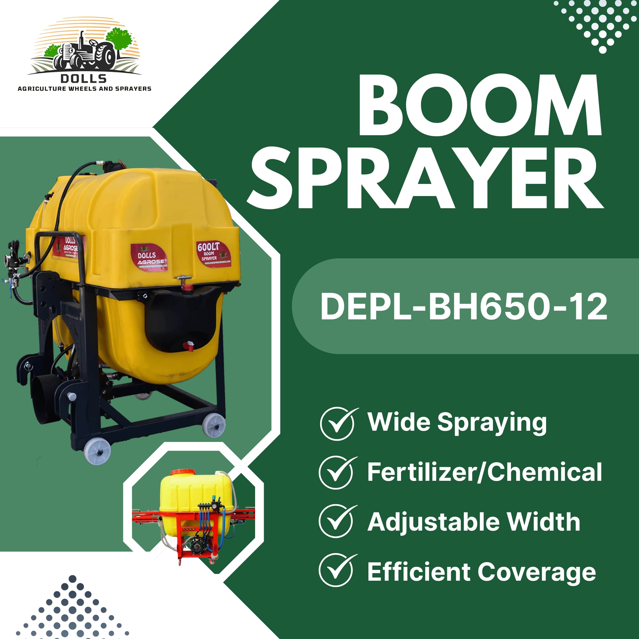 Top Choice BOOM SPRAYER DEPLBH65012 for Farmers - Madhya Pradesh - Indore ID1614365