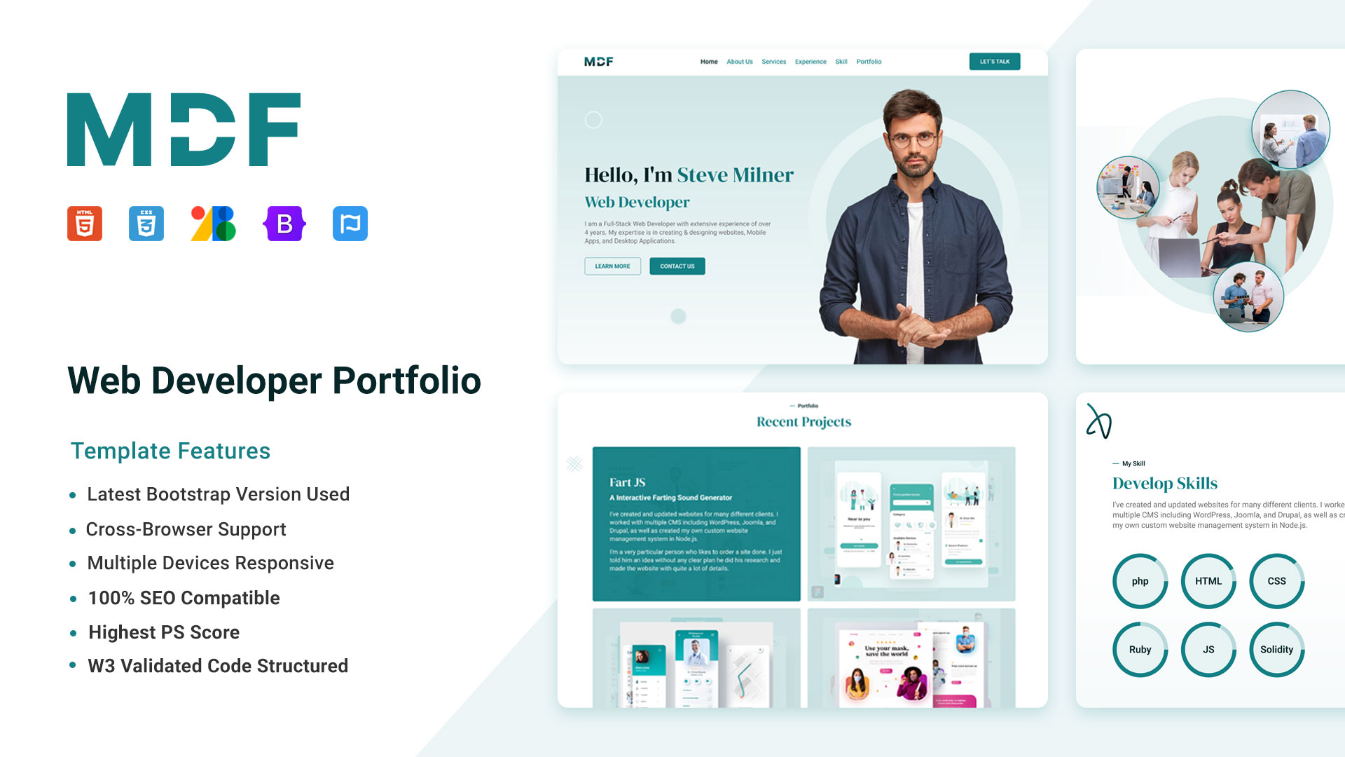 Web Developer Portfolio Template for Freelancers - New Jersey - Jersey City ID1613232
