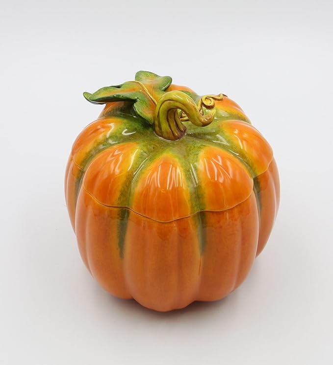 10365 Fine Ceramic Pumpkin Box 618Inch Orange - New York - Albany ID1540448