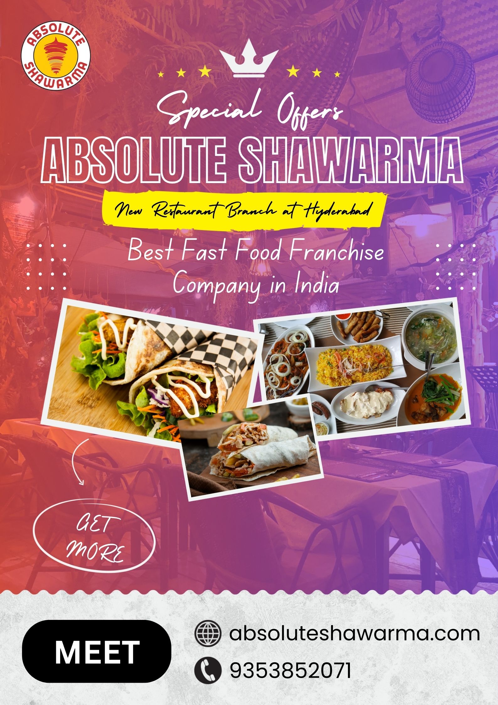 Best Restaurant Franchise in India Absolute Shawarma  Your - Karnataka - Bangalore ID1535318