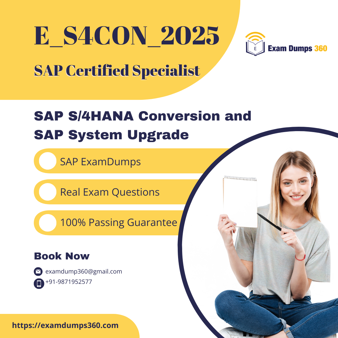 ES4CON2505 SAP Examdumps in Bangalore  Boost Your SAP C - Karnataka - Bangalore ID1611919