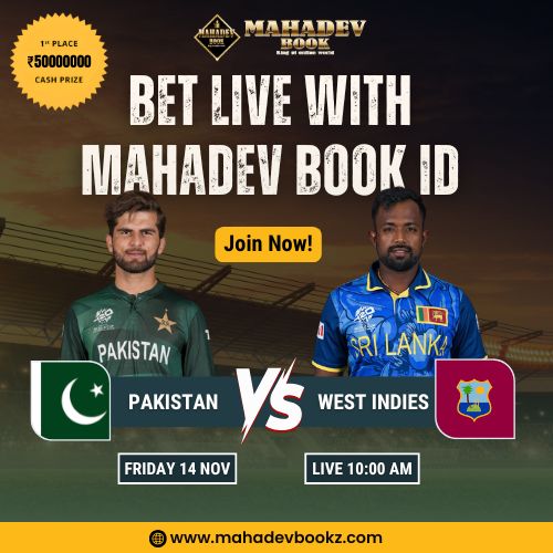 Bet Live on Pakistan vs West Indies  Mahadev Book - Maharashtra - Pune ID1617705