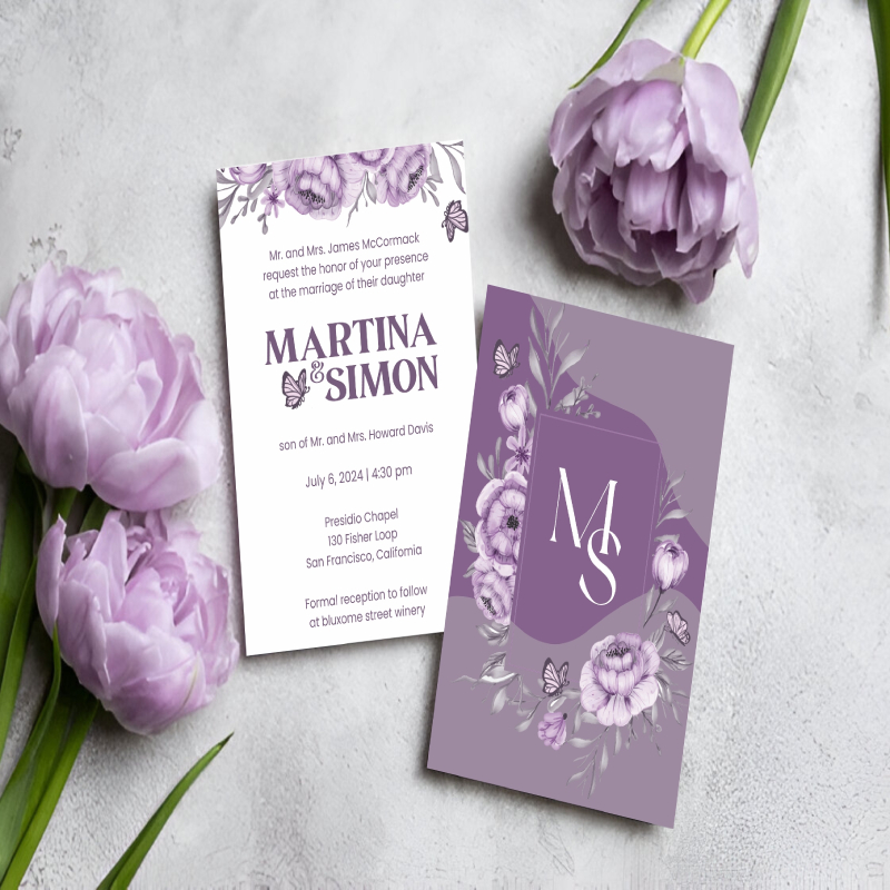 Digital Printed Wedding Cards with RSVP  More - Montana - Bozeman ID1606905