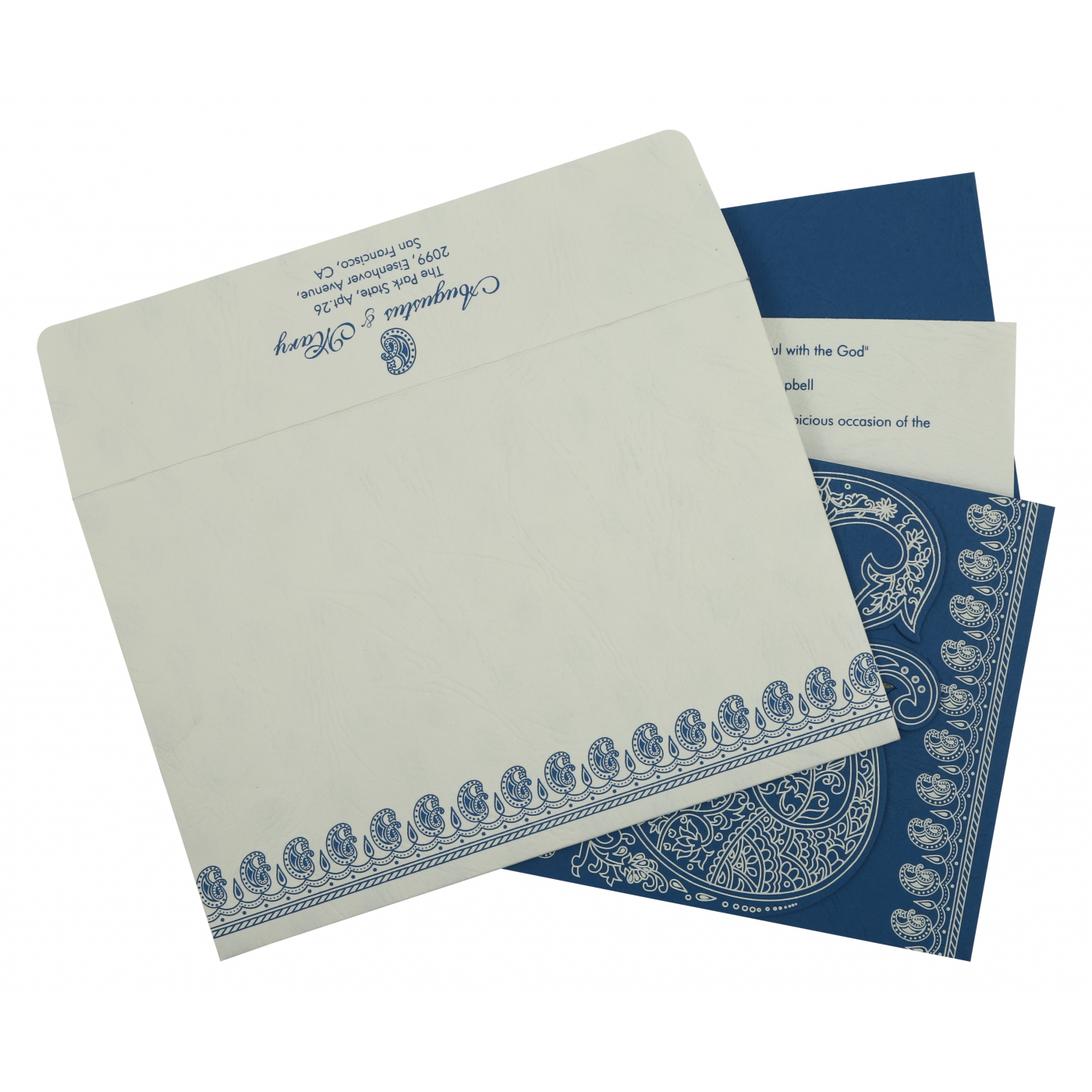 Elegant Paisley Wedding Invitations  Unique Paisley Theme C - New Jersey - Jersey City ID1597191 2